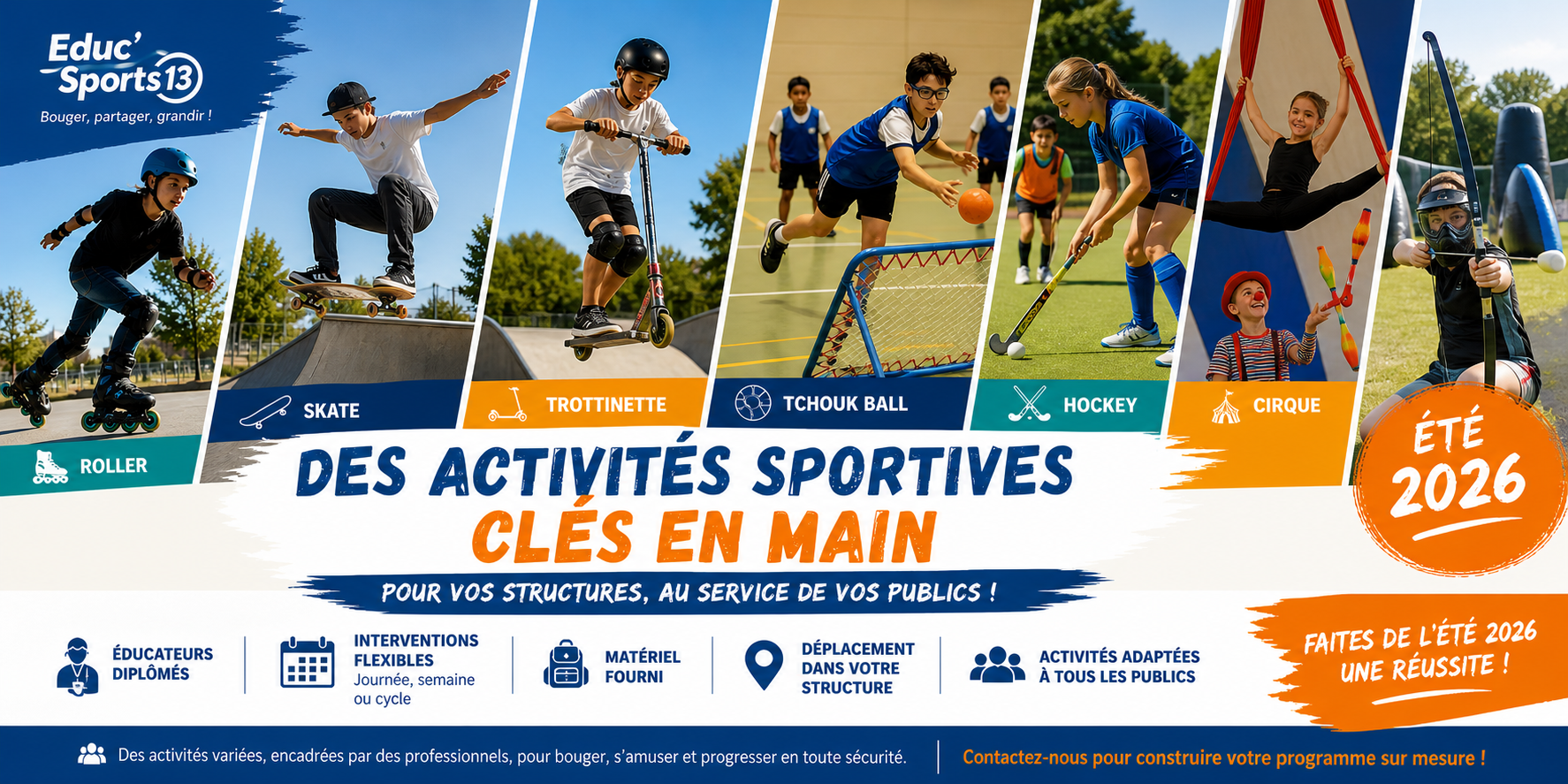 Interventions sportives estivales Educ'Sports 13